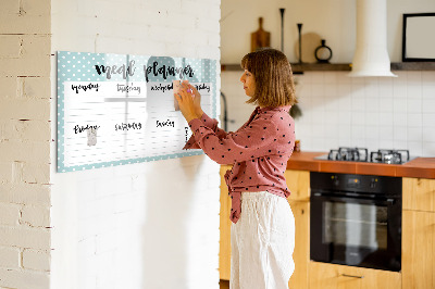 Magnetic writing board Meal planner