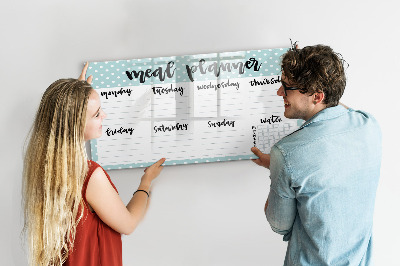 Magnetic writing board Meal planner