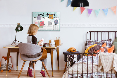 Magnetic board for drawing Meal Planner