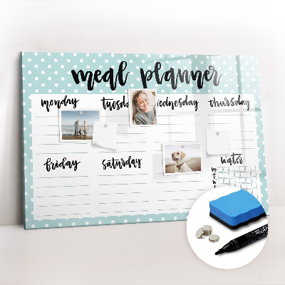 Magnetic writing board Meal planner