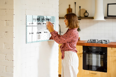 Magnetic writing board Meal planner