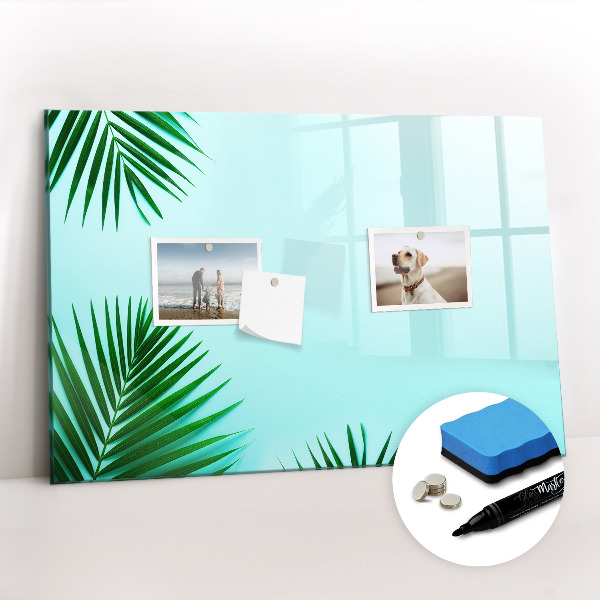 Magnetic erase board Palm leaves