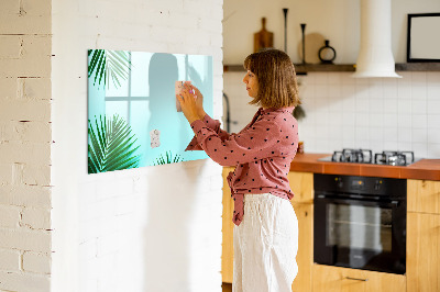 Magnetic erase board Palm leaves