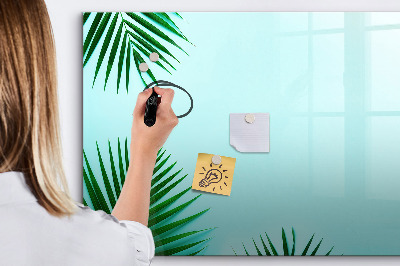 Magnetic erase board Palm leaves