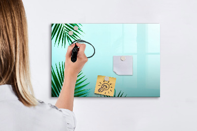 Magnetic erase board Palm leaves
