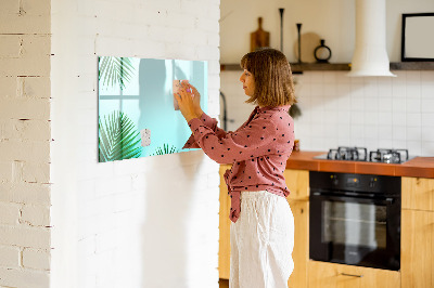 Magnetic erase board Palm leaves