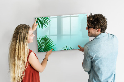 Magnetic erase board Palm leaves