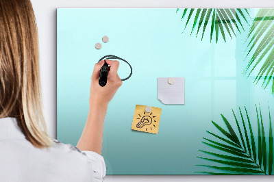 Magnetic writing board Tropical leaves