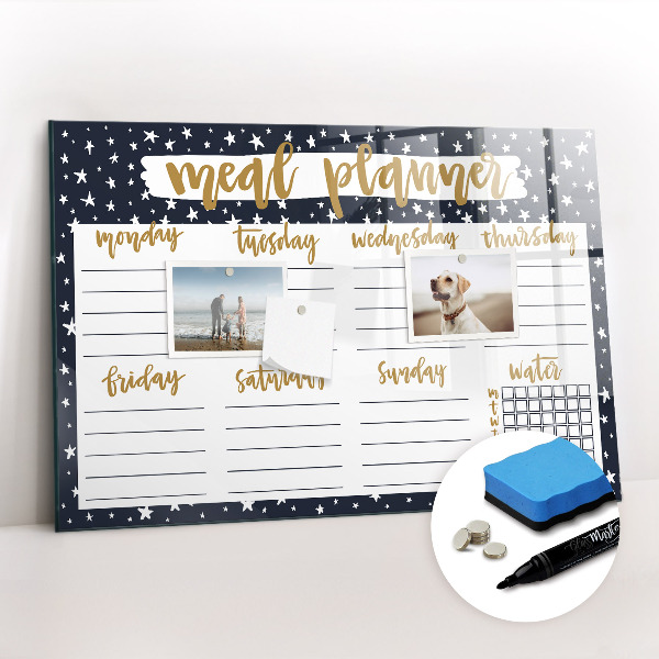 Magnetic writing board Stars Meal Planner