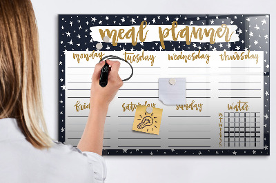 Magnetic writing board Stars Meal Planner