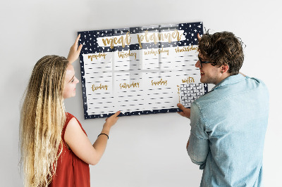 Magnetic writing board Stars Meal Planner
