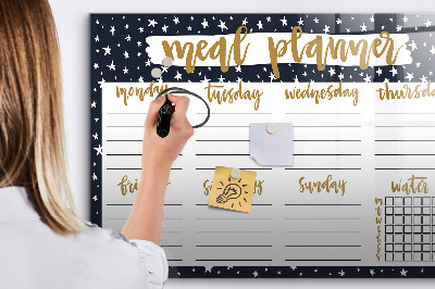 Magnetic writing board Stars Meal Planner