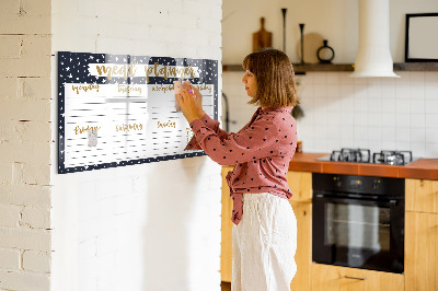 Magnetic writing board Stars Meal Planner