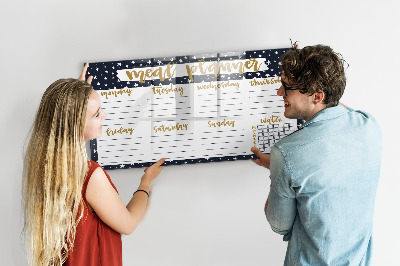 Magnetic board for writing Stars Meal Planner