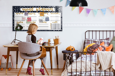 Magnetic board for writing Star meal planner