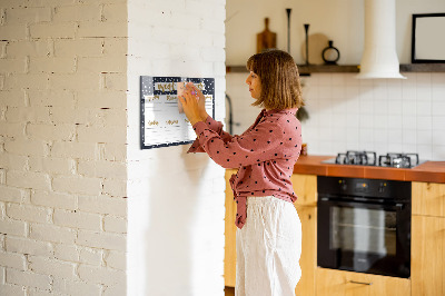 Magnetic board for writing Star meal planner