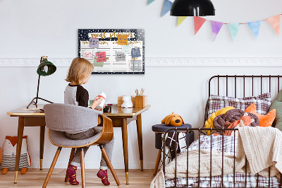 Magnetic board for writing Stars Meal Planner