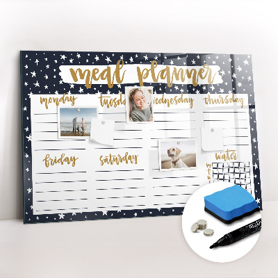 Magnetic writing board Stars Meal Planner