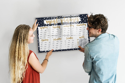 Magnetic board for writing Star meal planner