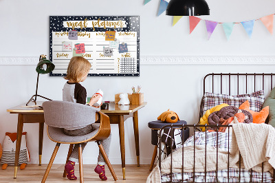 Magnetic writing board Stars Meal Planner