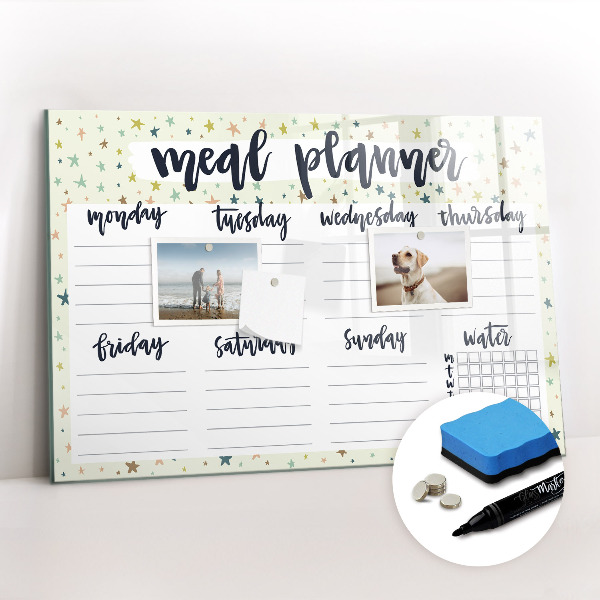 Magnetic board for drawing Star's menu