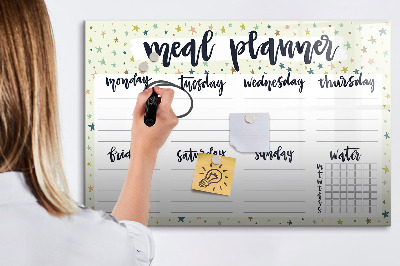 Magnetic board for drawing Star's menu