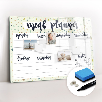 Magnetic board for drawing Star's menu