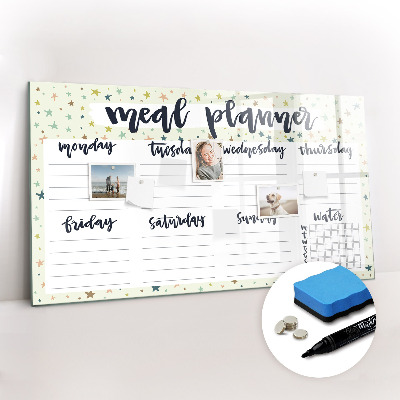 Magnetic erase board Star's menu