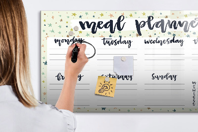 Magnetic board for drawing Star's menu