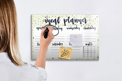 Magnetic board for drawing Star's menu