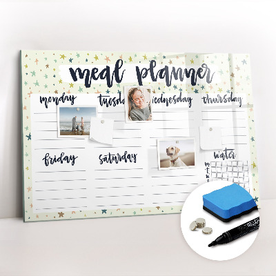Magnetic erase board Star's menu