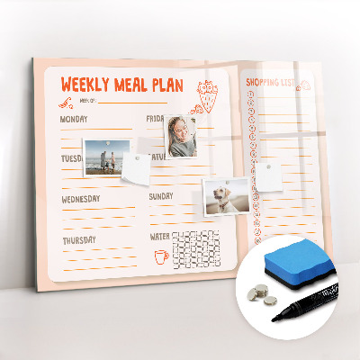 Magnetic drawing board Retro Meal Planner