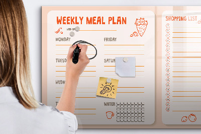 Magnetic erase board Retro Meal Planner