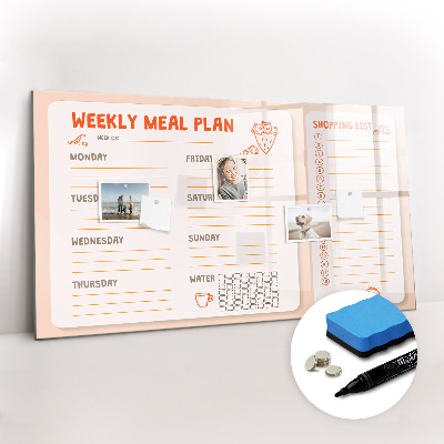 Magnetic erase board Retro Meal Planner