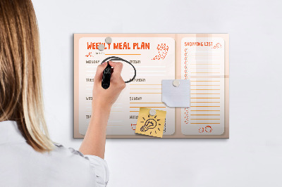 Magnetic erase board Retro Meal Planner