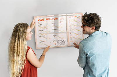 Magnetic drawing board Retro Meal Planner