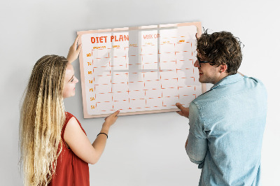 Magnetic erase board Weekly meal planner