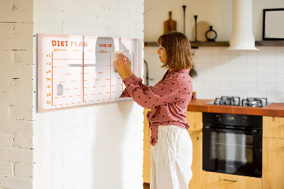 Magnetic erase board Weekly meal planner