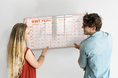 Magnetic erase board Weekly meal planner