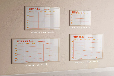 Magnetic erase board Weekly meal planner