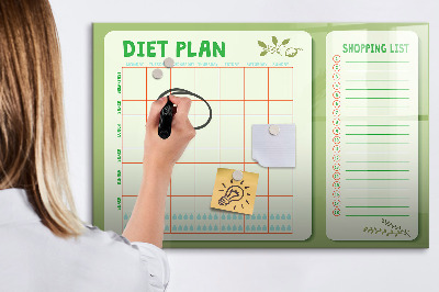 Magnetic drawing board Weekly menu