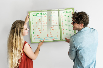 Magnetic drawing board Weekly menu