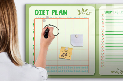 Magnetic drawing board Weekly menu