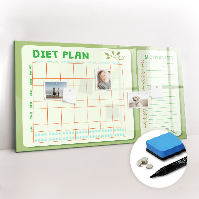 Magnetic drawing board Weekly menu
