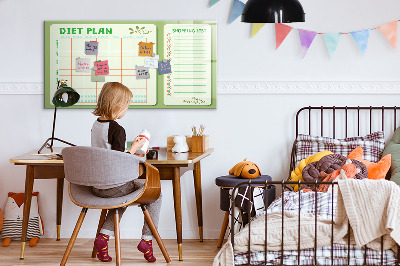 Magnetic drawing board Weekly menu