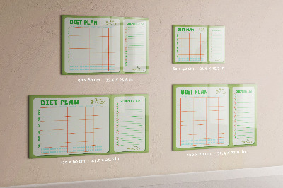 Magnetic writing board Weekly menu