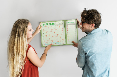 Magnetic drawing board Weekly menu