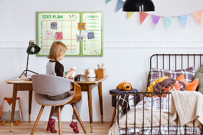 Magnetic drawing board Weekly menu