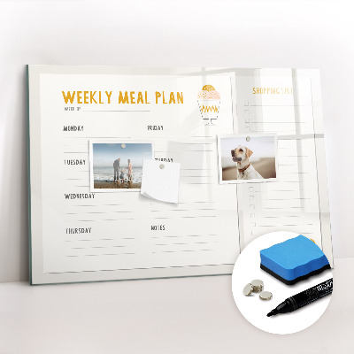 Magnetic board for drawing Meal schedule