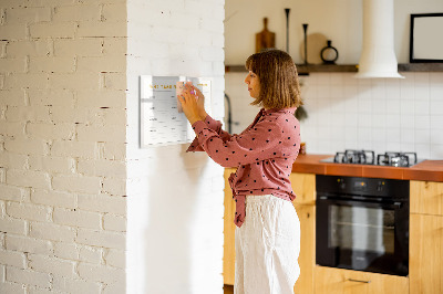 Magnetic board for drawing Meal schedule